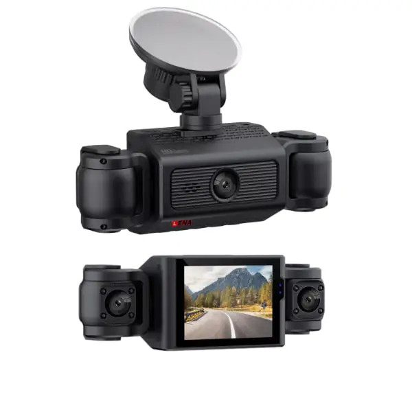 دوربین ثبت وقایع خودرو چهار لنزه مانیتوردار برند QUAD CAMERA مدل s۹