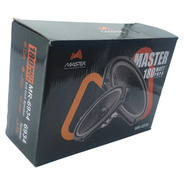 اسپیکر بیضی خودرو برند مستر مدل MR-6934 سایز 6×9 اینچ بسته دو عددی
