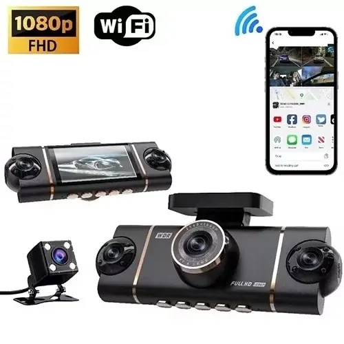 دوربین ثبت وقایع 4 لنزه وای فای دار WiFi black box مدل Vehicle Blackbox DVR