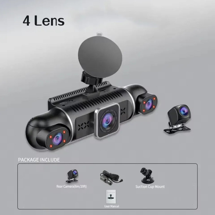 دوربین خودرو 4 لنزه 360 وای فای دار برند Dash Cam مدل Y10