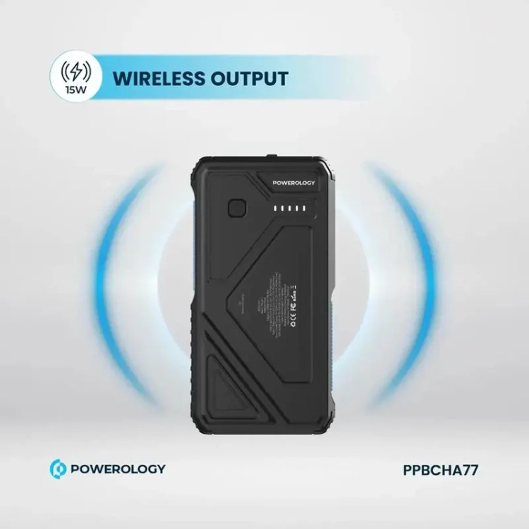پاوربانک خورشیدی پاورولوژی مدل PPBCHA77 ظرفیت 27000 میلیآمپر ساعت